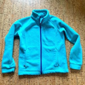 Turquoise Columbia Fleece zip up jacket.